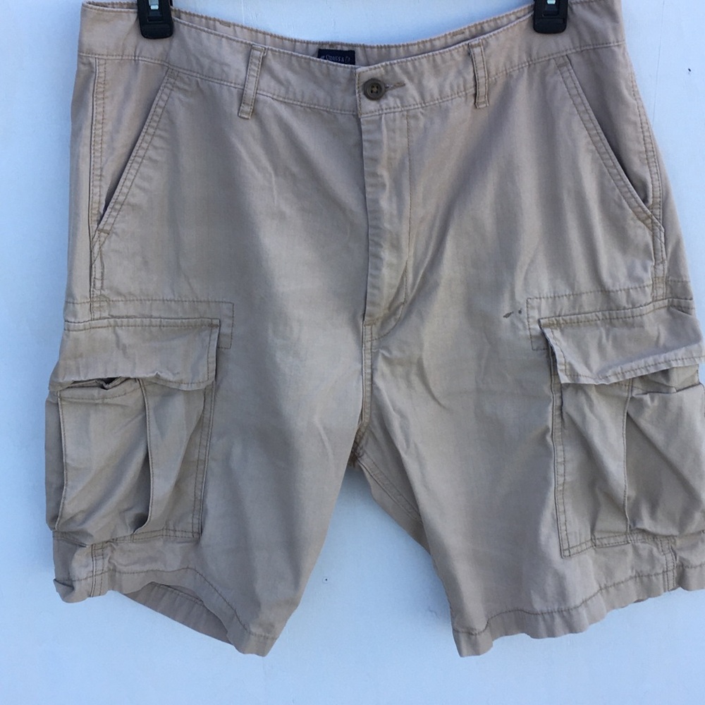 Levi's Two Horse Brand Vintage Tan Cargo Shorts Preppy Y2K Men SZ W36.